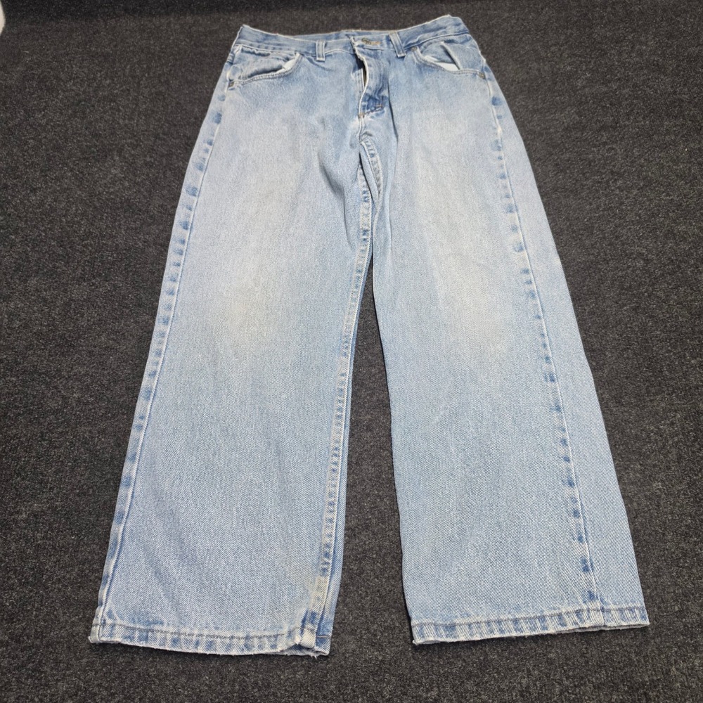 Wrangler 955HUVW Light Wash Relaxed Wide Leg Jeans Boys 14 Husky